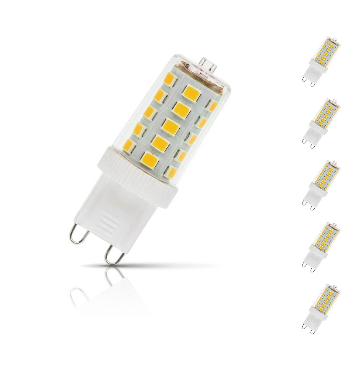 5-Pack Prolite G9 Capsule LED Light Bulbs 3.5W (30W Eqv) Dimmable Daylight Clear