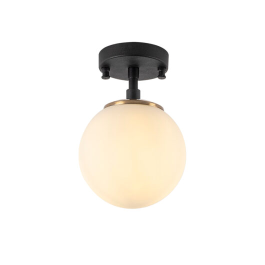 Atmaca Clear Glass Ceiling Light Bulb in Black