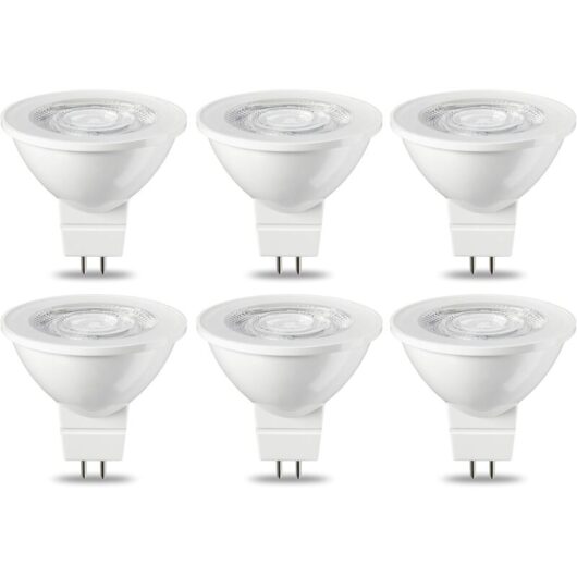 Memkey - Pack of 6 led bulbs GU5.3 MR16 5W warm white not dimmable, 220V [energy class g]