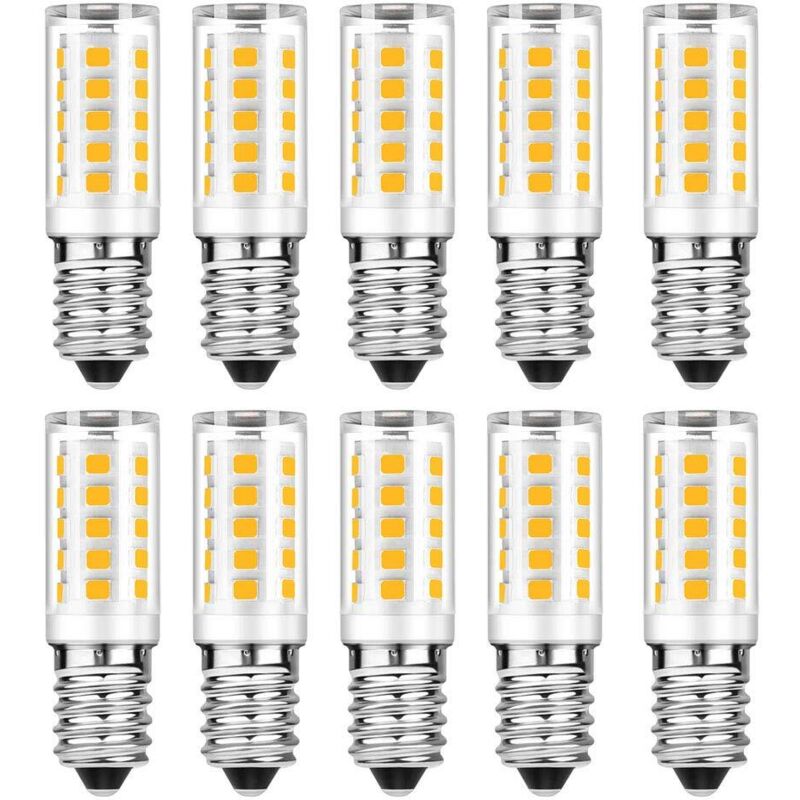 Pack of 10 E14 LED bulbs - Warm White 3000K - 5W equivalent to 50W incandescent bulbs - 500LM non-dimmable