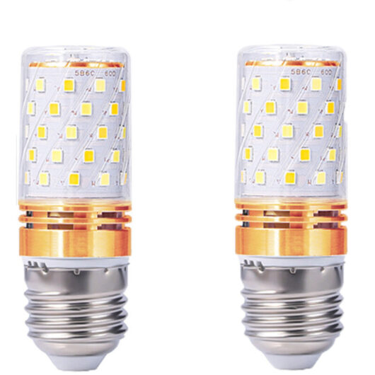 Pack of 2 LED E27 Bulbs - 12W - Adjustable Warm to Cool 3000-6000K - 100 lm/W - Ideal for Table and Bedside Lamps