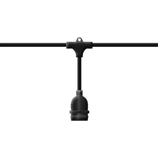 nxt gen Premium 10m Connectible Outdoor Drop Festoon Light E27 in Black Screw Garden Lights